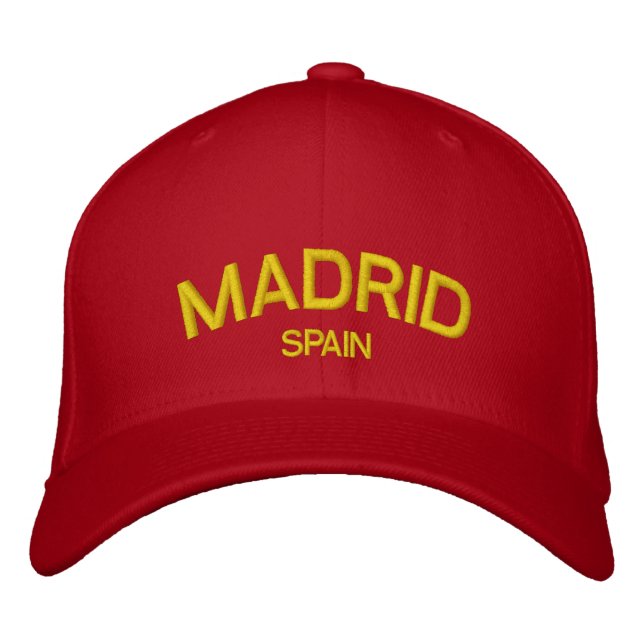 Madrid Spain Embroidered Hat (Front)