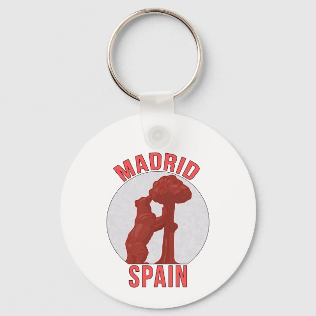 Madrid Spain Keychain (Front)