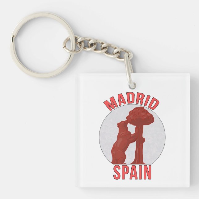 Madrid Spain Keychain (Front)