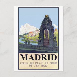 Madrid, Spain. Manzares River from Park Postcard