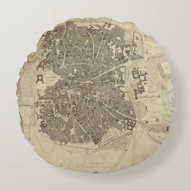 Madrid, Spain Round Pillow (Front)