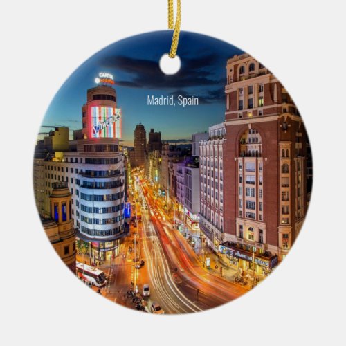 Madrid Spain scenic photograph Ceramic Ornament