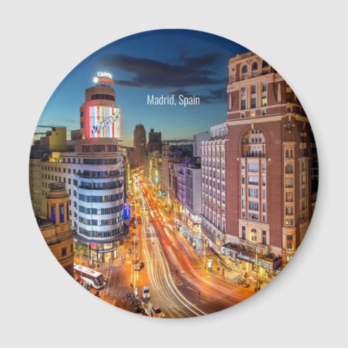 Madrid Spain scenic photograph Magnet