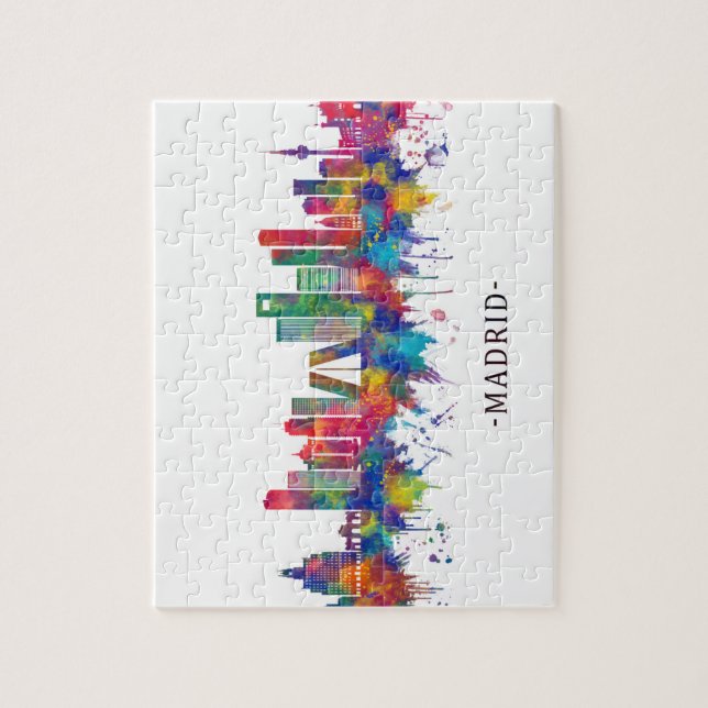 Madrid Spain Skyline Jigsaw Puzzle (Vertical)