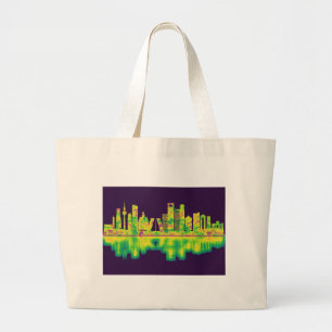 Madrid Spain Skyline Large Tote Bag