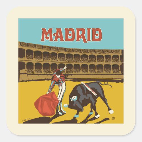 Madrid Spain Square Sticker
