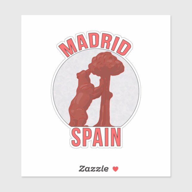 Madrid Spain Sticker (Sheet)