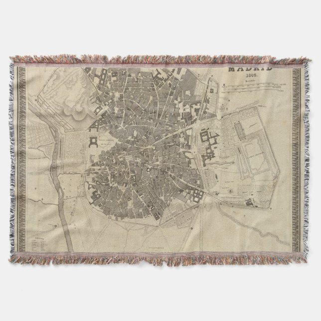 Madrid, Spain Throw Blanket (Front)