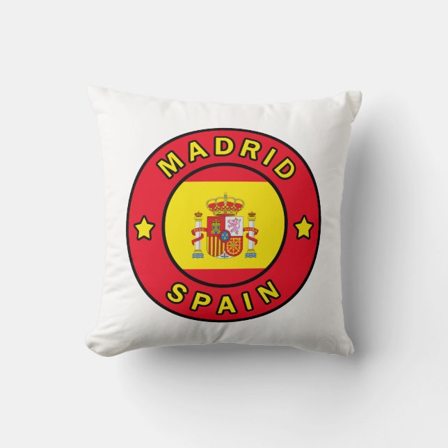 Madrid Spain Throw Pillow (Front)