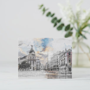 Madrid Spain Travel Landscape Souvenir Holiday  Postcard