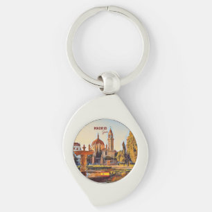 Madrid Spain Travel landscape souvenir Keychain