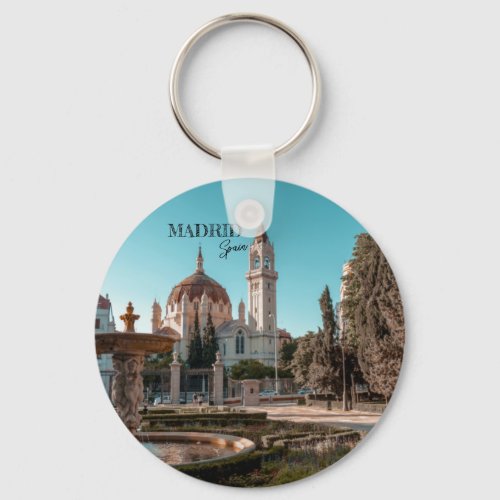 Madrid Spain Travel landscape souvenir Keychain