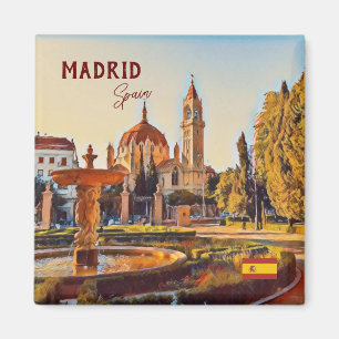 Madrid Spain Travel landscape souvenir Magnet