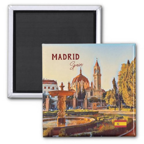Madrid Spain Travel landscape souvenir Magnet