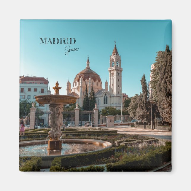 Madrid Spain Travel landscape souvenir  Magnet (Front)