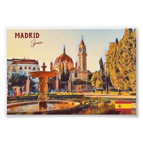 Madrid Spain Travel landscape souvenir Photo Print