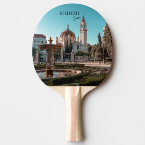 Madrid Spain Travel landscape souvenir Ping Pong Paddle