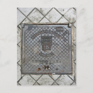 Madrid, Spain Utility Cover Postcard
