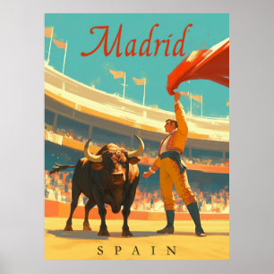 Madrid, Spain Vintage Charm Poster