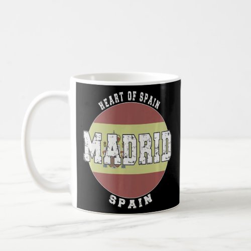 Madrid Spain Vintage Spanish flag Premium  Coffee Mug