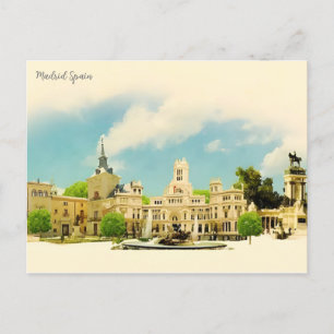 Madrid Spain vintage travel Bear Postcard