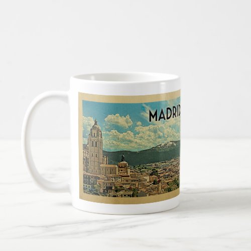 Madrid Spain Vintage Travel Coffee Mug
