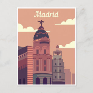 Madrid Spain vintage travel espana spanish Postcard