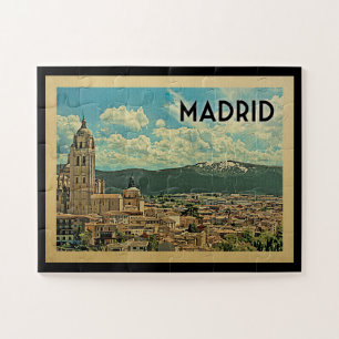 Madrid Spain Vintage Travel Jigsaw Puzzle