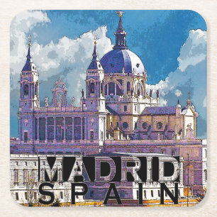 Madrid Square Paper Coaster