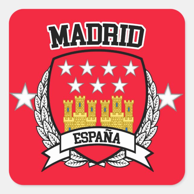 Madrid Square Sticker (Front)