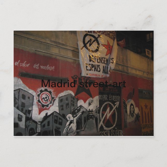 Madrid street-art postcard (Front)
