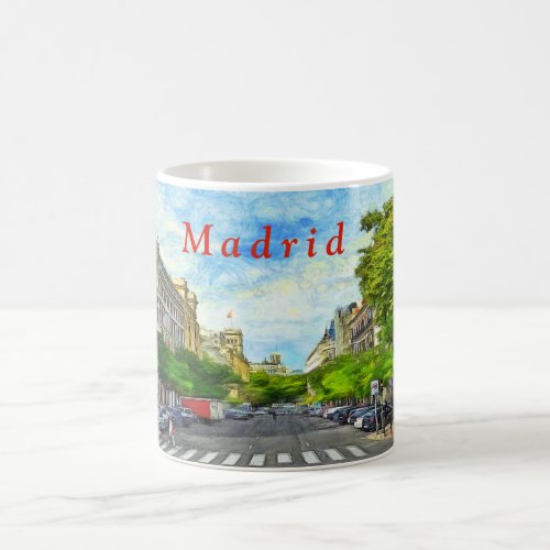 Madrid street coffee mug