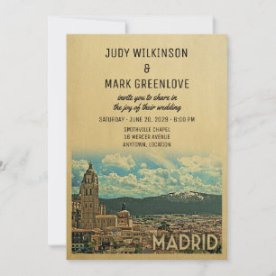 Madrid Wedding Invitation Spain