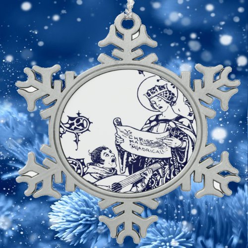 Madrigals for Christmas Snowflake Pewter Christmas Ornament