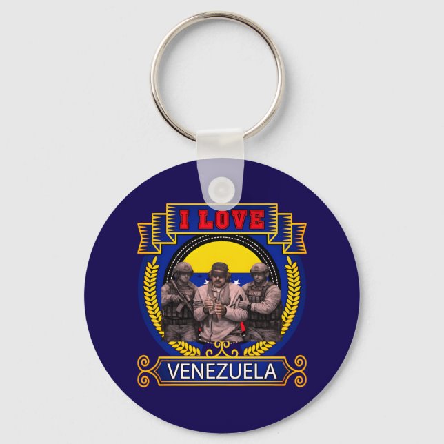 Maduro Captured Live in Hilarious USA Sting Keychain (Front)