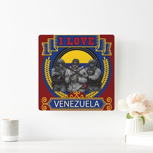 Maduro Captured Live in Hilarious USA Sting Square Wall Clock (Home)