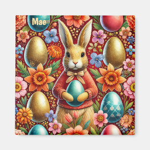 MAE ~ Easter Bunny and Eggs ~ Magnet
