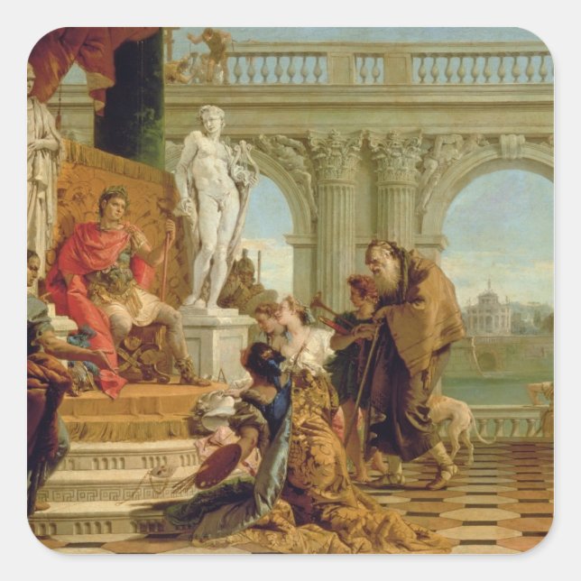 Maecenas Presenting the Liberal Arts to the Empero Square Sticker (Front)
