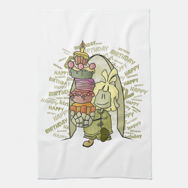 Mael - Happy Birthday  Kitchen Towel (Vertical)