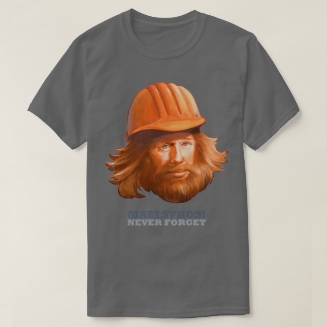 Maelstrom Never Forget Construction Worker T-Shirt (Design Front)