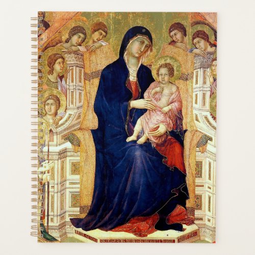 Maest detail of Madonna and Child on throne Planner