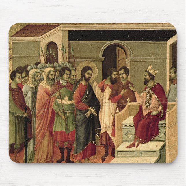 Maesta: Jesus before Herod, 1308-11 Mouse Pad (Front)