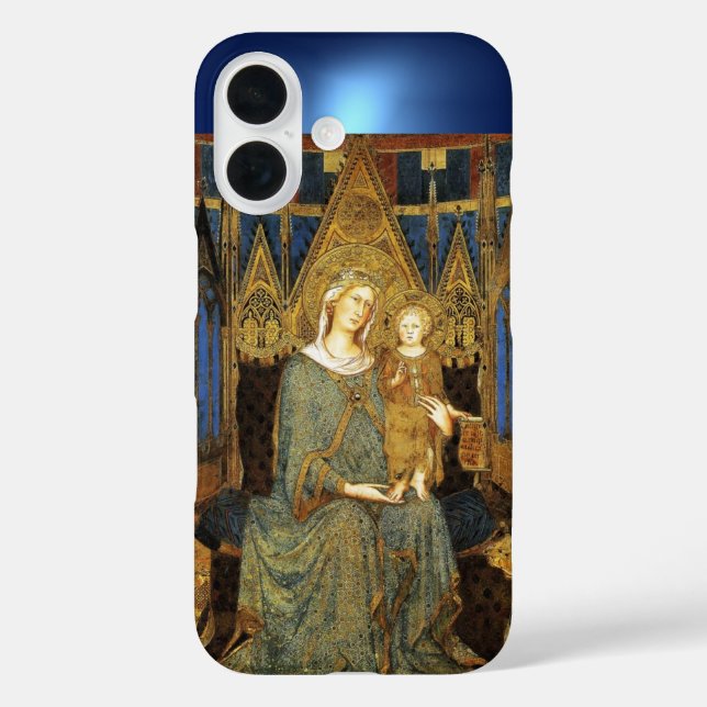 MAESTA,VIRGIN WITH CHILD Blue Case-Mate iPhone Case (Back)