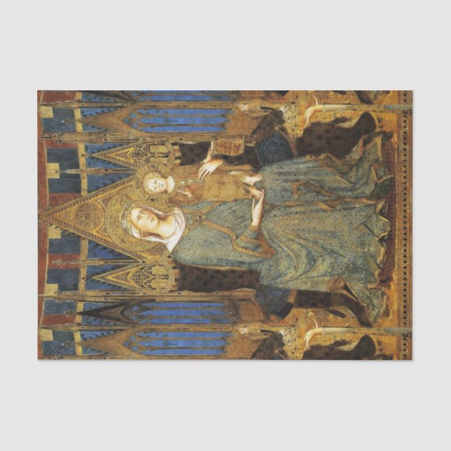MAESTA,VIRGIN WITH CHILD ,Blue Gold Yellow Tissue Paper (Front)