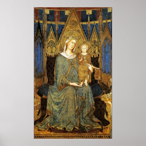 MAESTA VIRGIN WITH CHILD by Simone Martini Poster