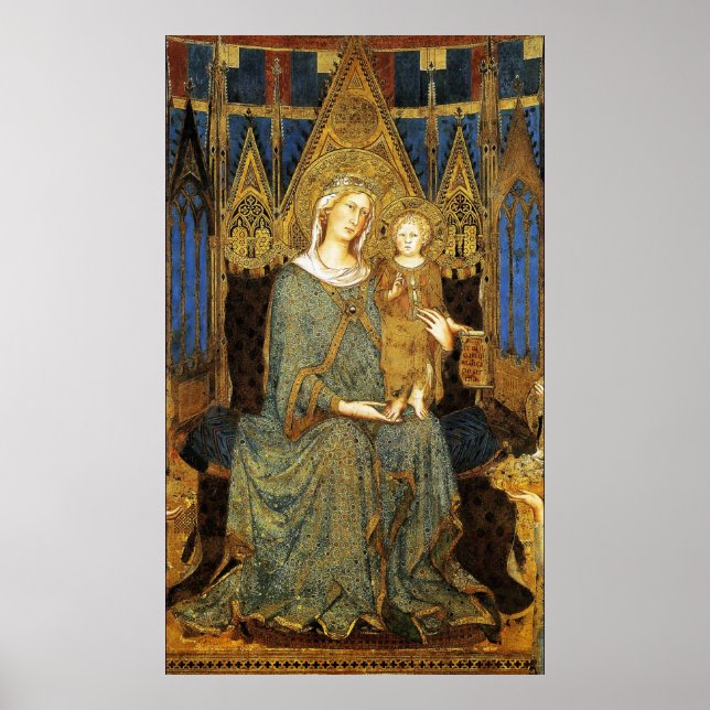 MAESTA ,VIRGIN WITH CHILD by Simone Martini Poster (Front)