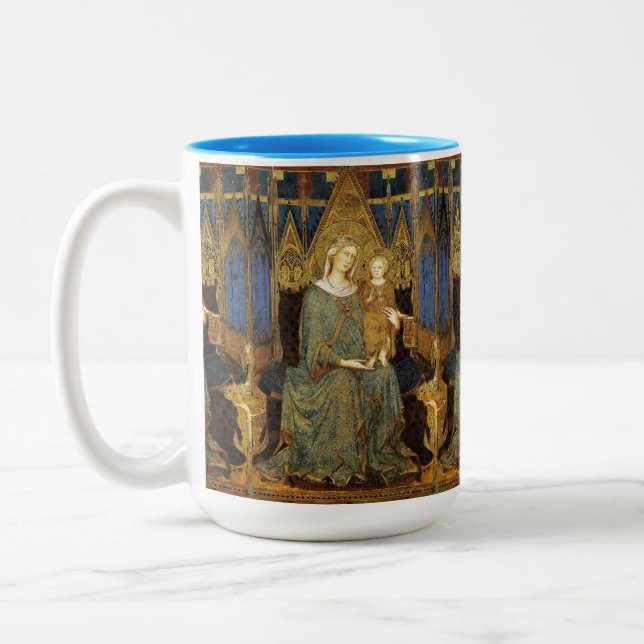 MAESTA,VIRGIN WITH CHILD Christmas Two-Tone Coffee Mug (Left)