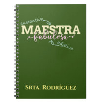Maestra Fabulosa Personalized Spanish Teacher Notebook Maestra Fabulosa Personalized Spanish Teacher Notebook