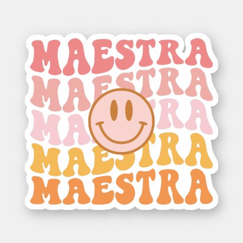 Maestra Gift Spanish Teacher Appreciation Sticker