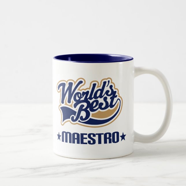 Maestro Gift (Worlds Best) Two-Tone Coffee Mug (Right)